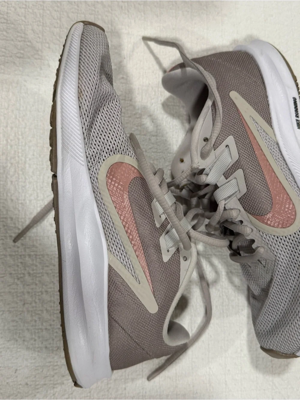 Nike Women’s Mesh Trainer - Light Gray with Pink and Brown Accents